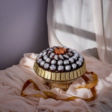 CRYSTAL TRAY 25 CM WITH CHOCOLATE